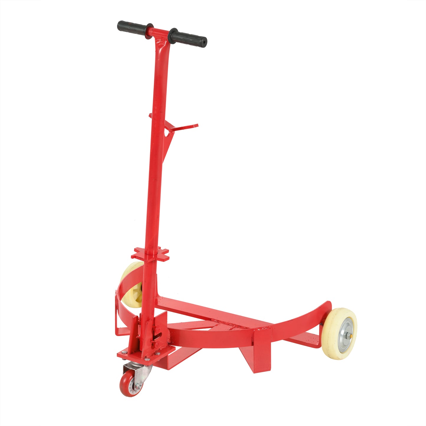 55 Gallon Drum Dolly, 1200lbs Capacity, With 2 Fixed PU Wheels And 1