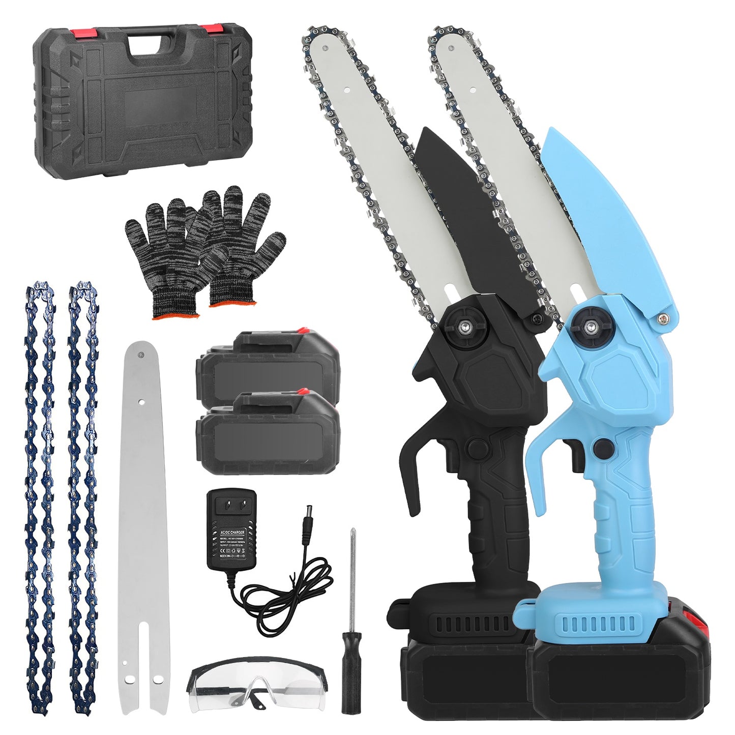 Cordless Mini Chainsaw 8-Inch Portable Tree Pruning & Wood Cutting Tool