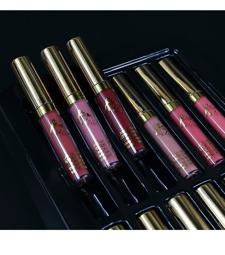 12 Colors Matte Lip Gloss Set - Long Lasting Lipstick Gift Box