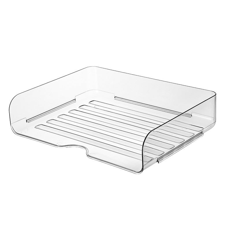 Desktop File Organizer A4 Paper Storage Box Tiered Foldable Home Office