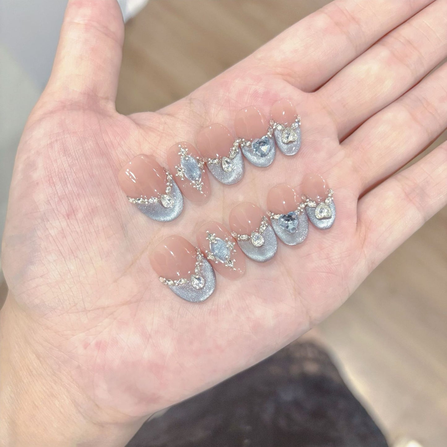 Ice-Clear Nail Art Wraps - Heart & Plaid Designs for Manicure