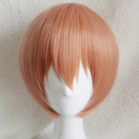 Starry Orange Synthetic Cosplay Wig for Anime Costumes