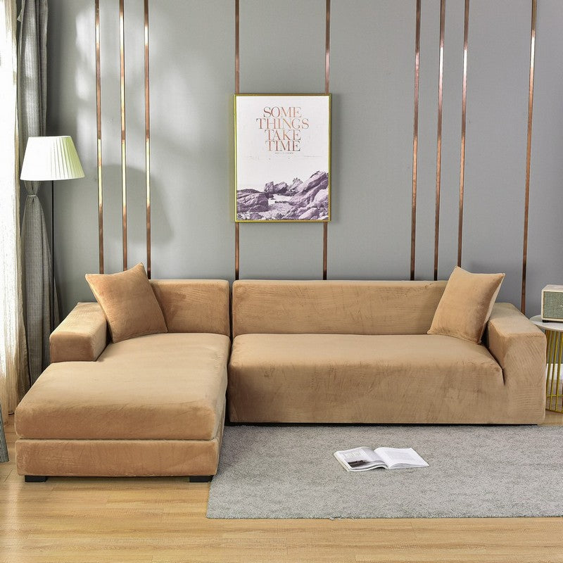 Multi-Color Sofa Cover Set for 145-185cm, 5 Seats & Pillowcases - Home Fabric Soft
