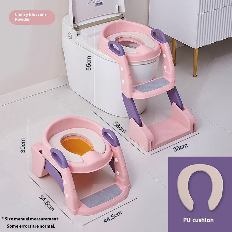 Two-in-One Baby Toilet Ladder with Stable Self-Contained Design - Multiple Colors