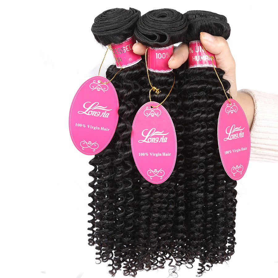 Deep Curly Human Hair Bundles - Brazilian 10A Hair Extensions