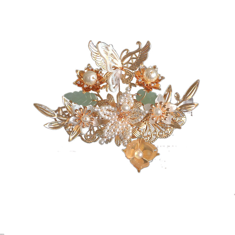 Beaded Tiara Set - Retro Chinese Style