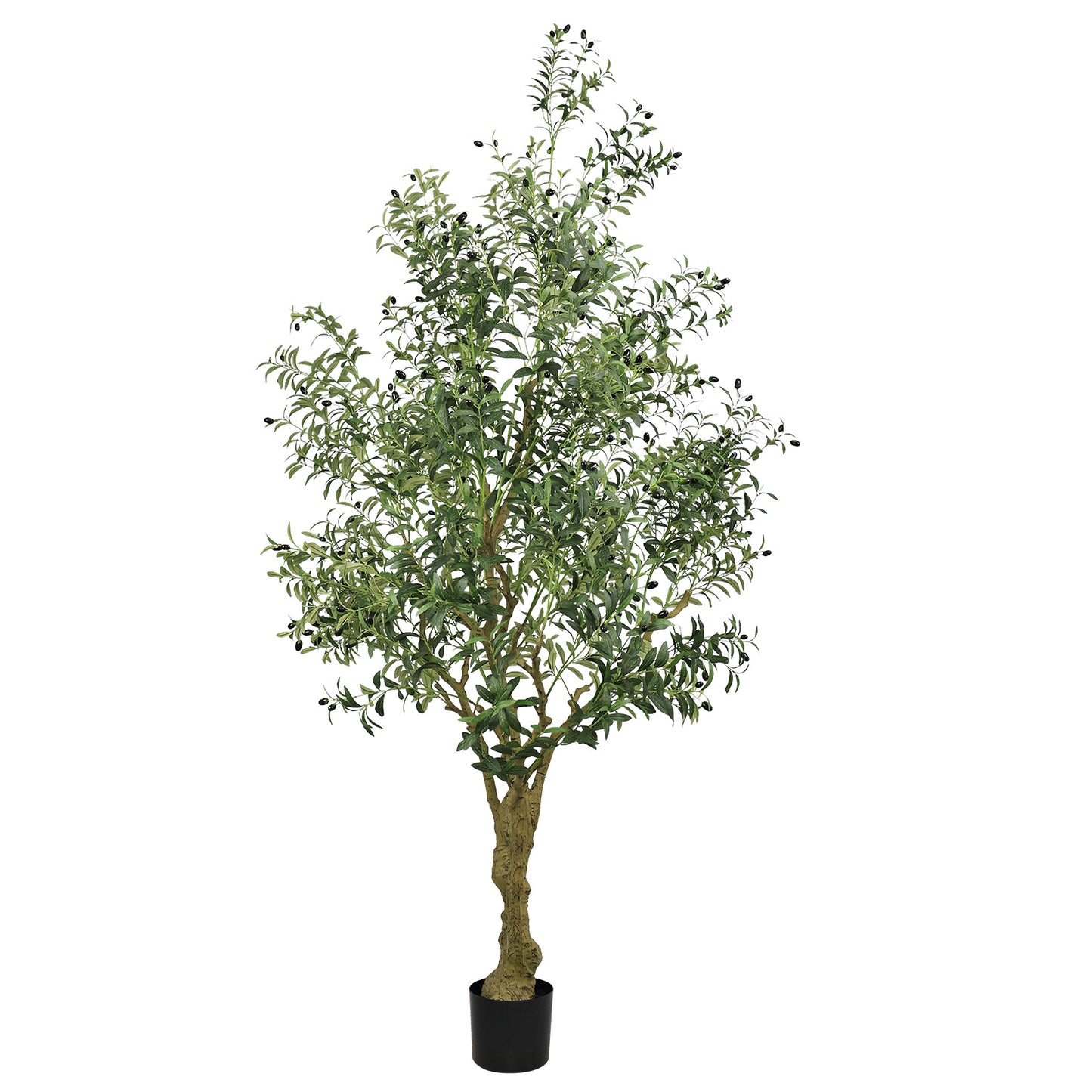 8FT Tall Artificial Olive Tree - Lifelike Faux Potted Plant