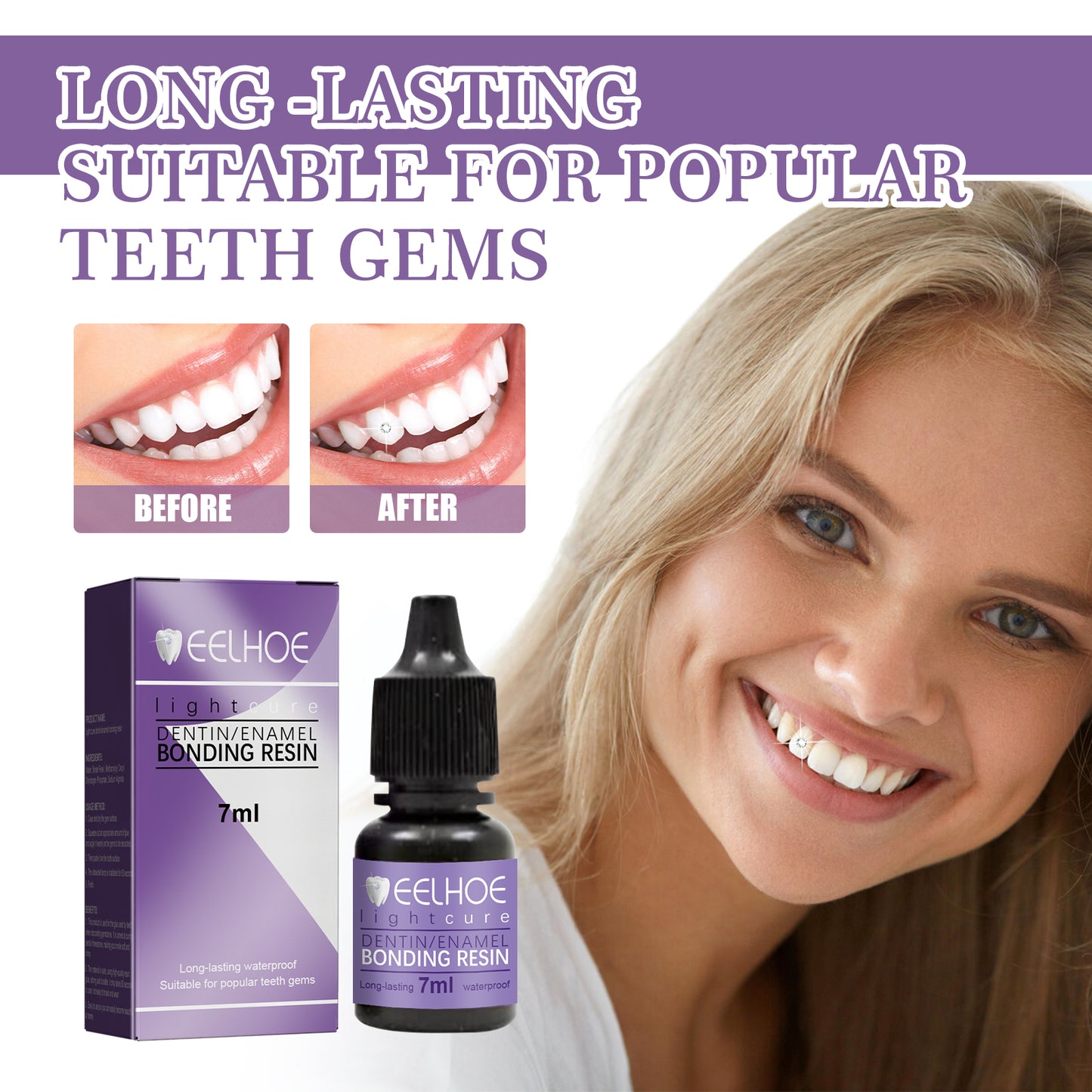 Dental Tooth Gem Adhesive Glue - DIY Professional Teeth Jewelry Bonding