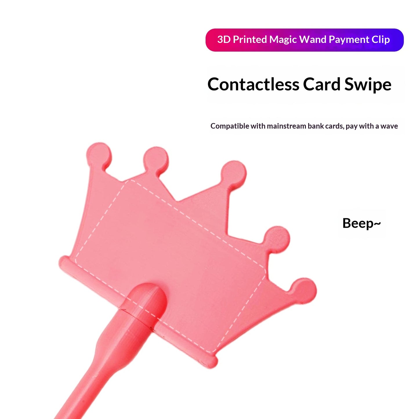 Starry Magic Wand Non-Contact Payment Card Holder - Home Office Storage