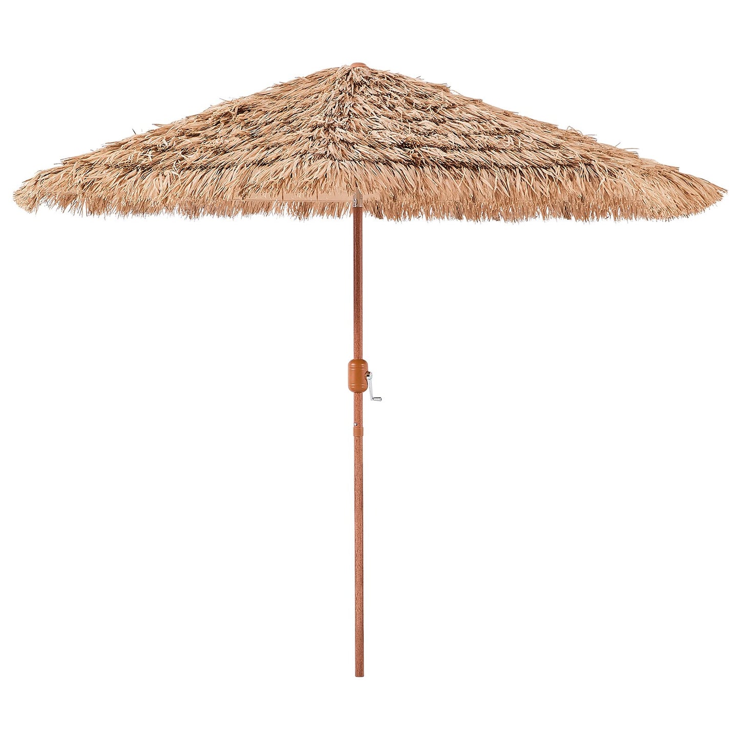 9 Ft Thatched Tiki Umbrella with Adjustable Tilt for Patio & Beach