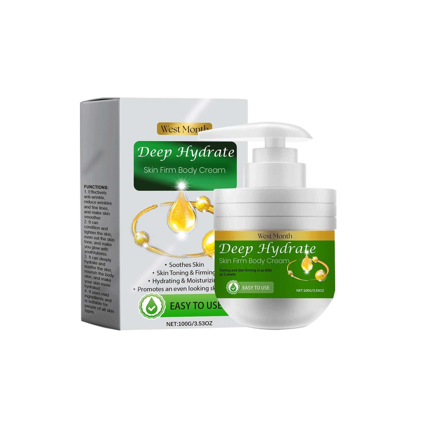 Moisturizing Body Cream with Shea Butter & Aloe Vera for Smooth Skin - 100g