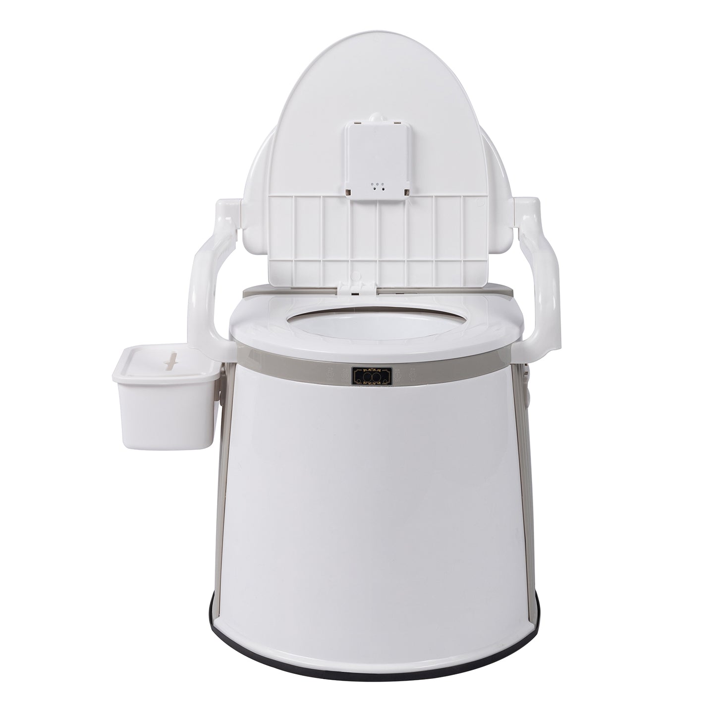 Portable Outdoor Toilet with Anti-Slip Strip - Off-White