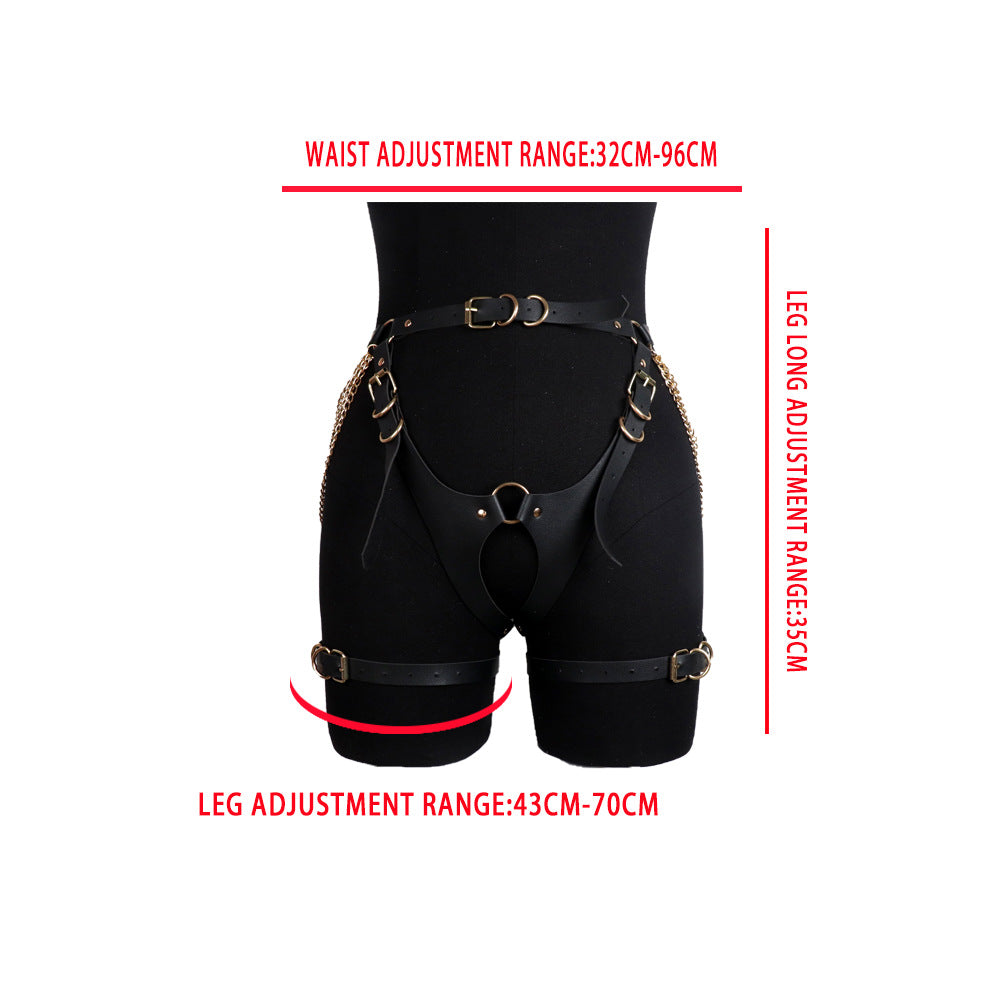 Body Chain Set for Women Bondage and Discipline Leather Suit with Necklace