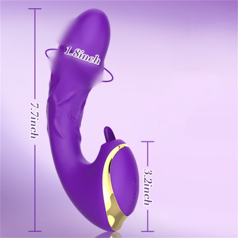 G-Spot Vibrator 2-in-1 Wearable Vibrator & Clitoris Stimulator - Purple