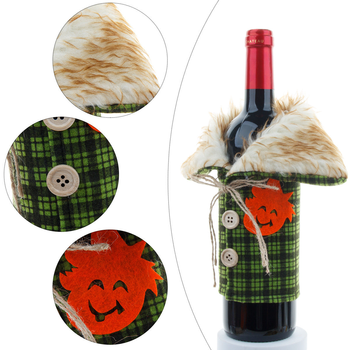 Halloween Bottle Decorative Wine Set for Home & Party Festive Decor