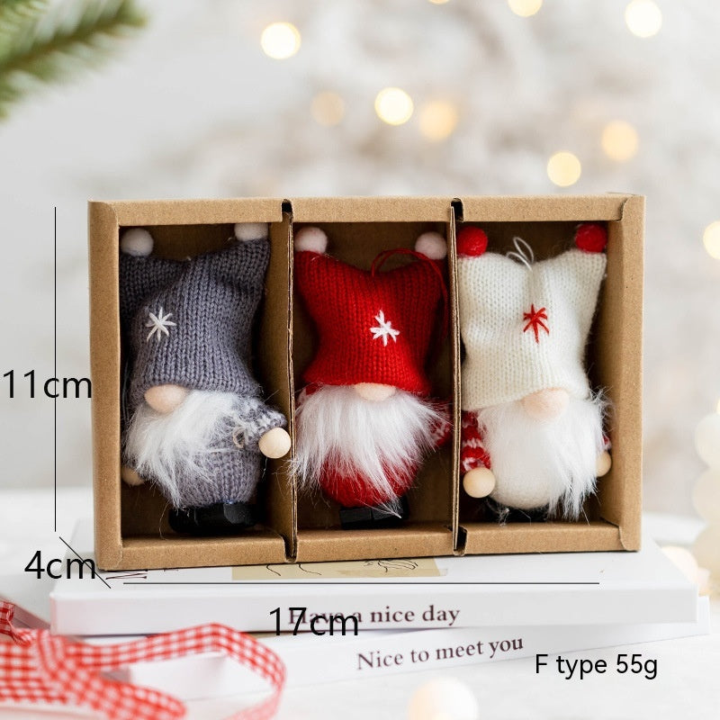 Santa Claus Felt Pendant Christmas Decoration Handmade Wool Felt Ornament
