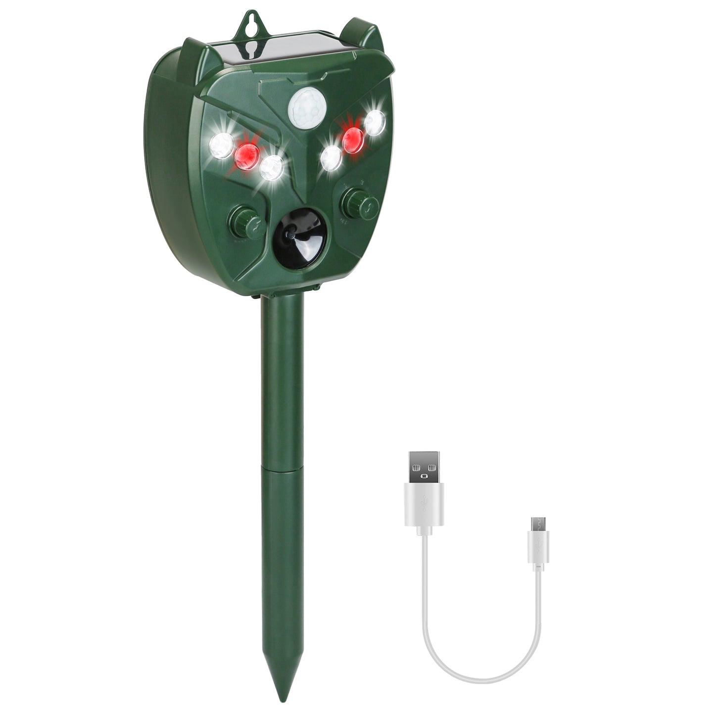 Ultrasonic Solar Animal Repeller - Waterproof Mouse Chaser for Yard