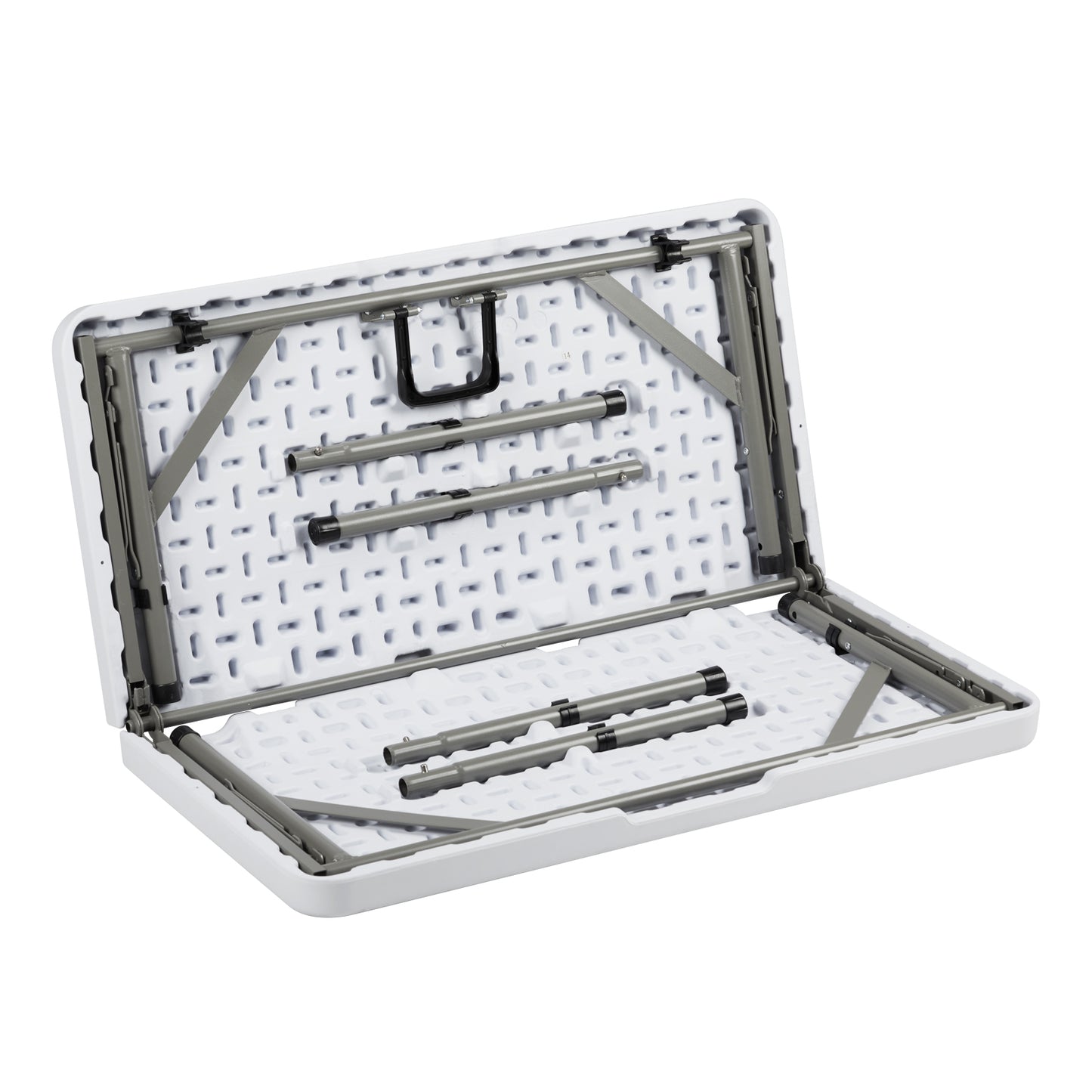 34-Inch Foldable Square Table - Portable Plastic Dining & Card Table