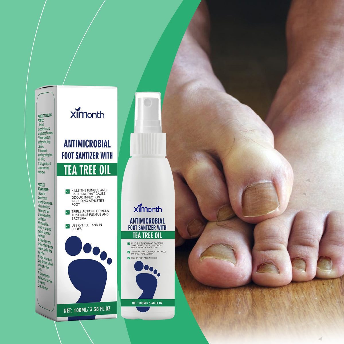 Foot Care Spray 100ml - Moisturizing & Deodorizing