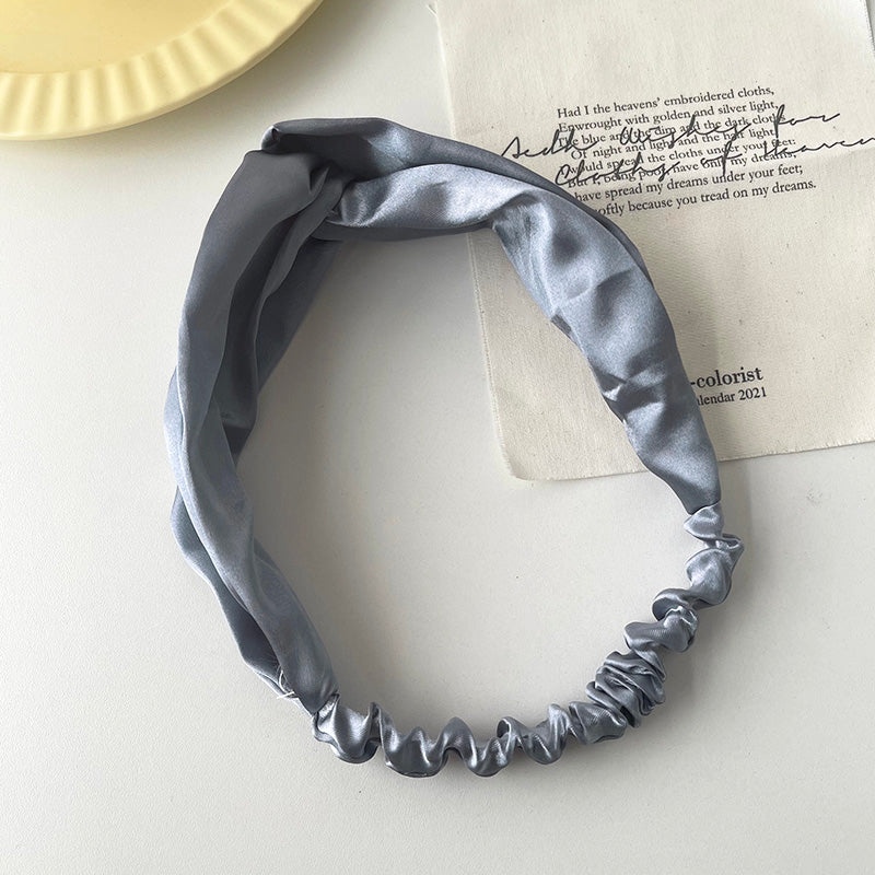 All-Match Satin Headband with Wide Side Hair Accessory - Multiple Colors