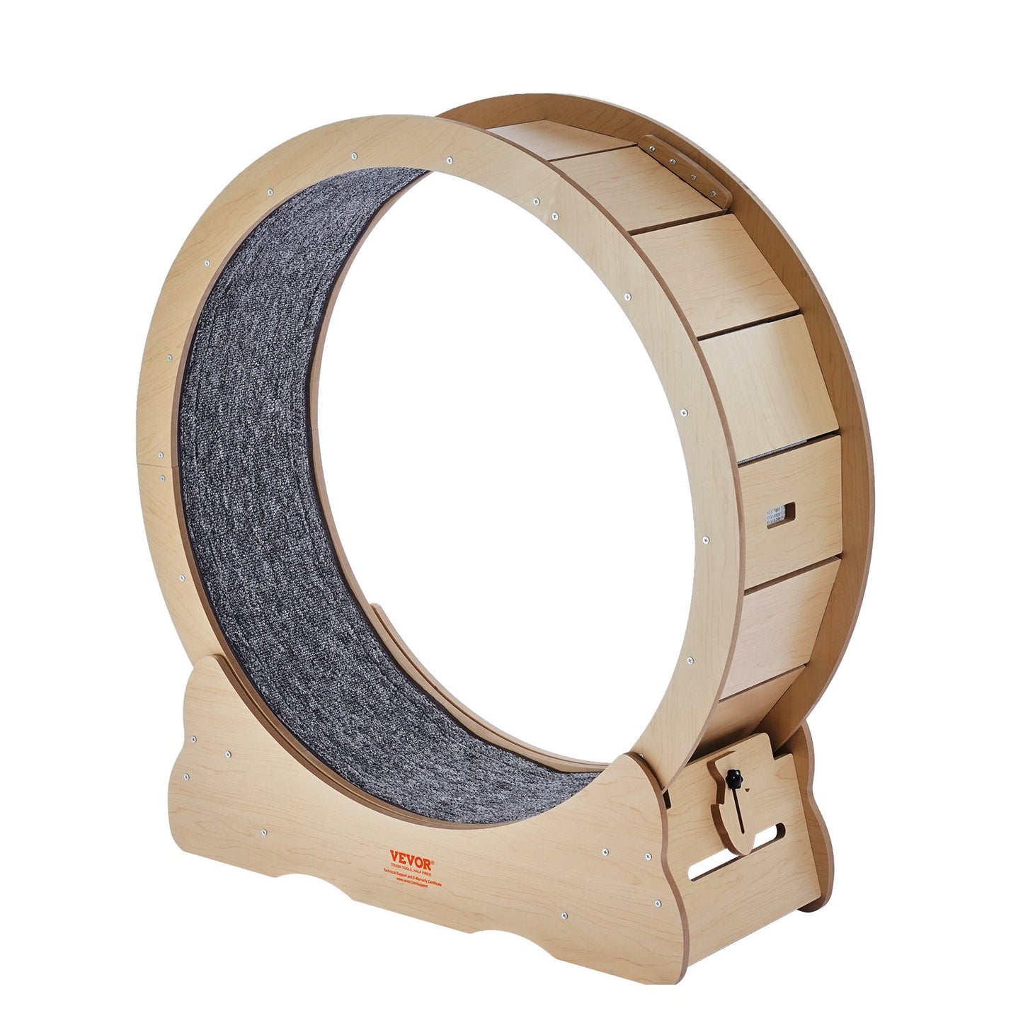 Large Indoor Cat Exercise Wheel 35.8 Inch Wooden Treadmill for Felines
