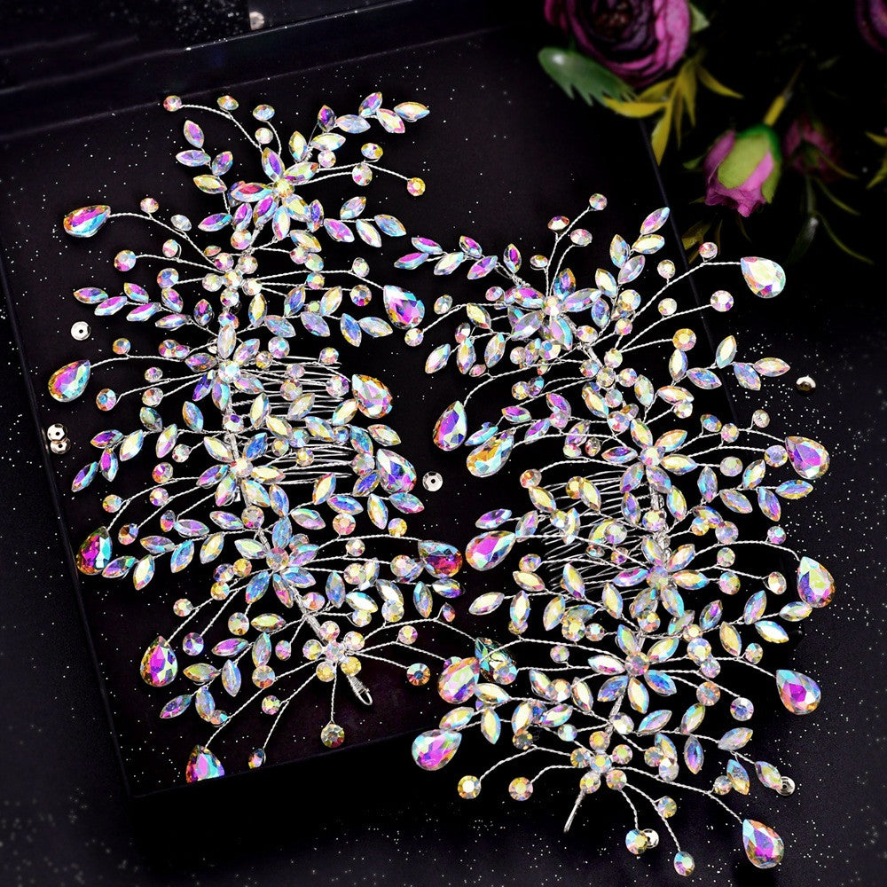Korean Style Bridal Hair Clip with Rhinestones