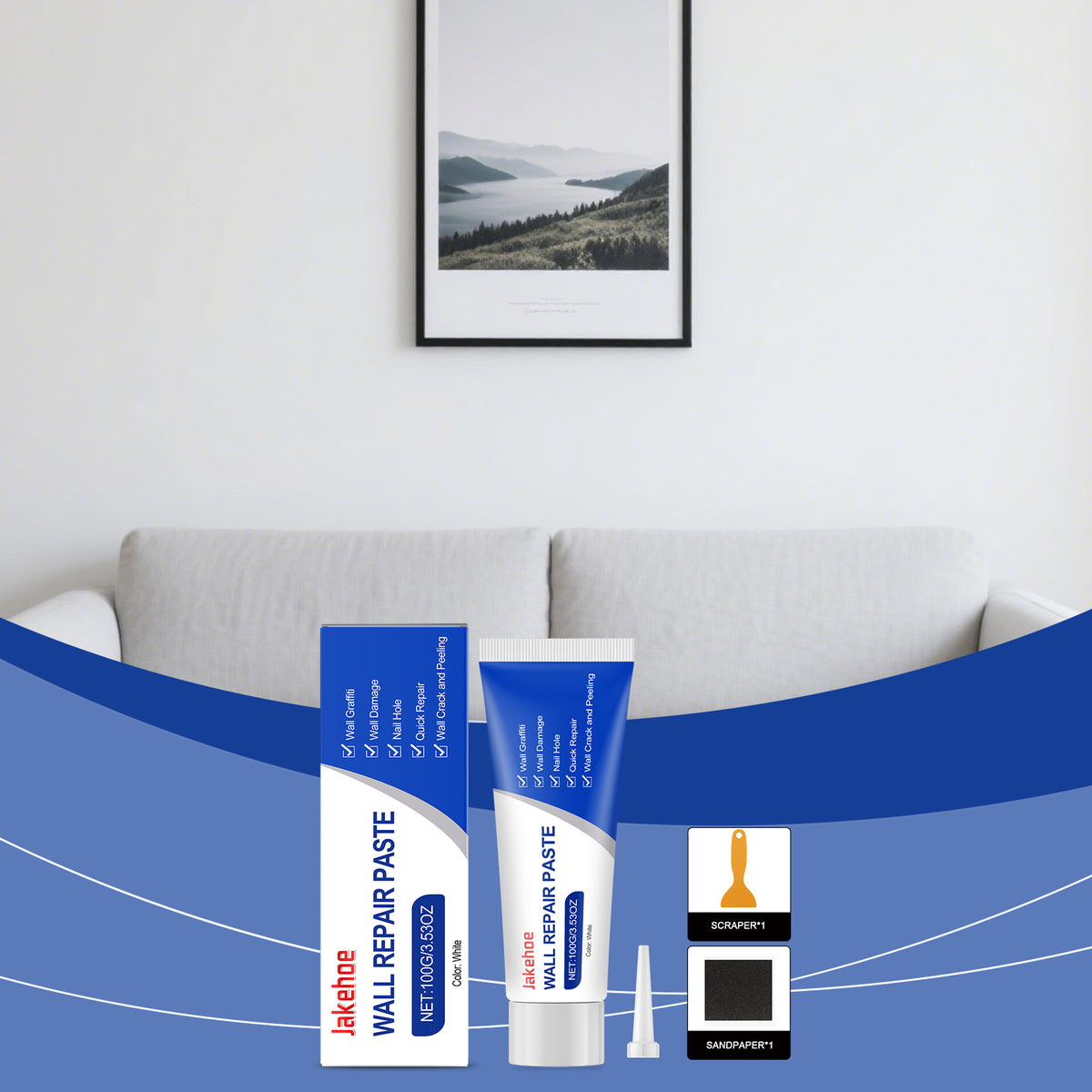 Wall Repair Kit - Wall Patching, Spackle & Putty for Home Wall Fixing