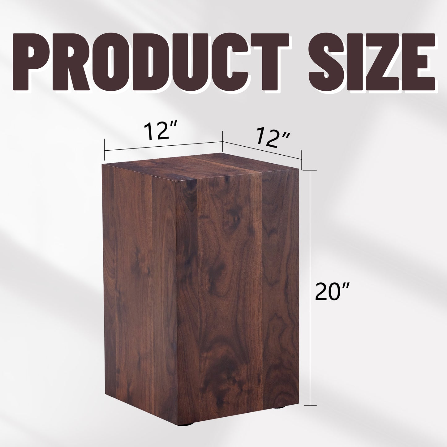 12x12x20 Inch Walnut Wood Grain MDF Coffee Table - Luxurious Design,
