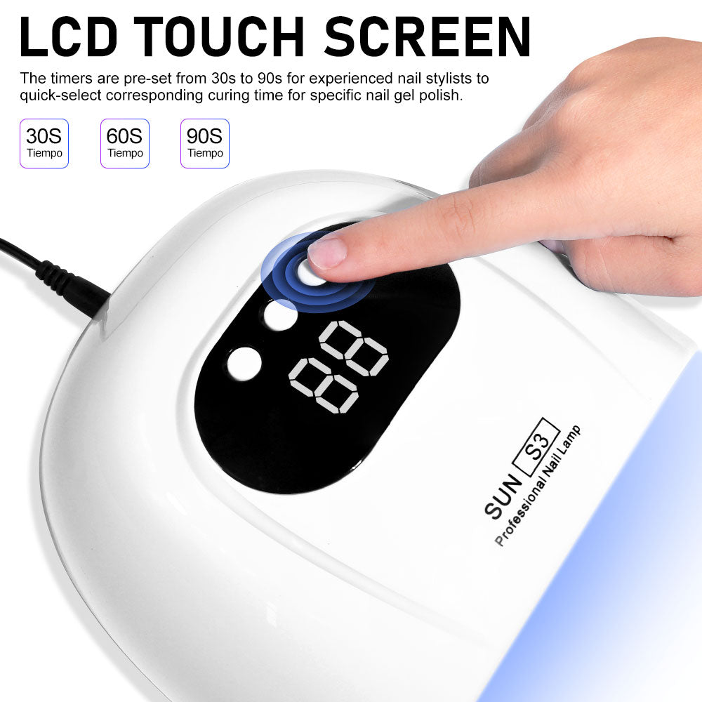 Professional UV LED Nail Lamp - Fast Curing Gel Polish Dryer with Timer