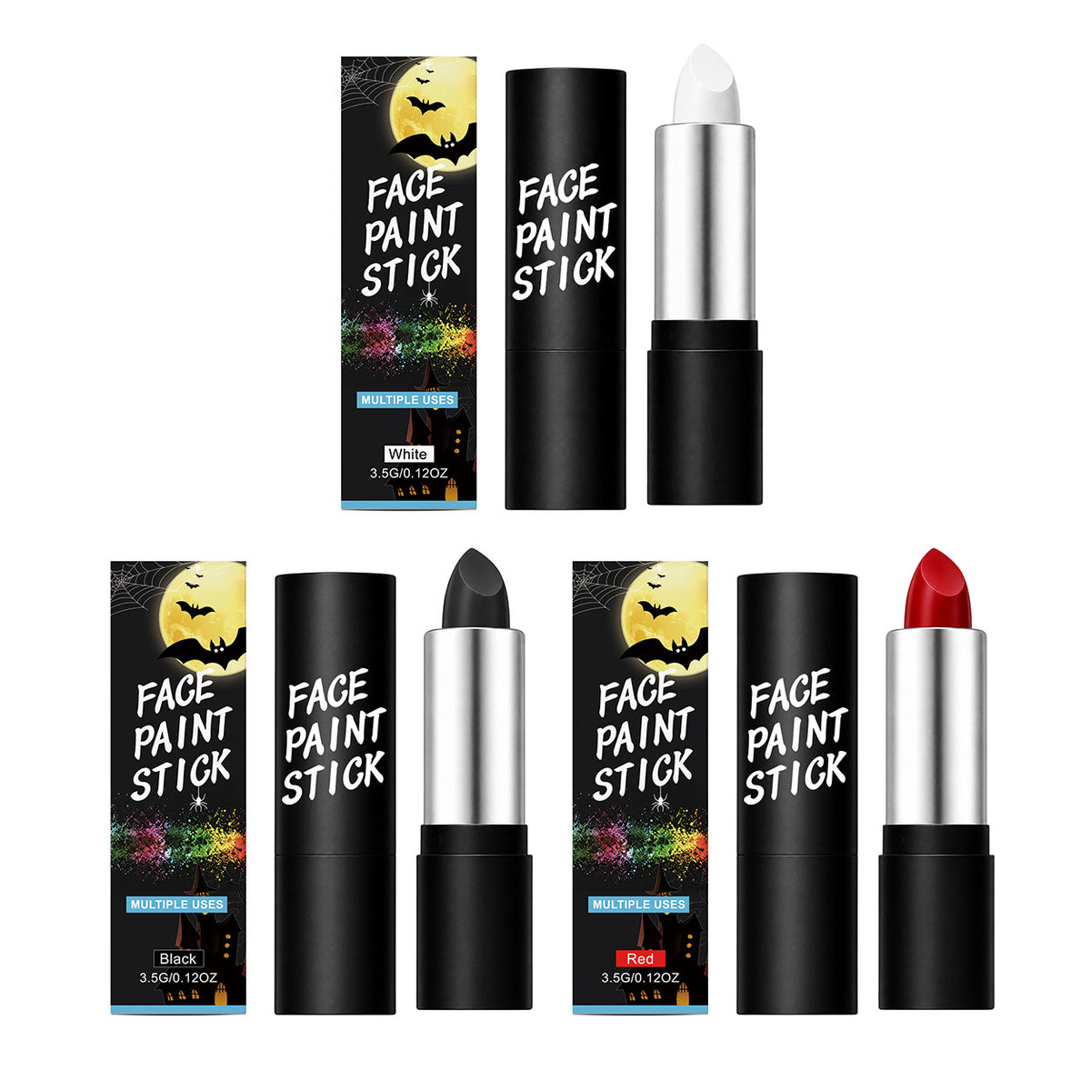 Face Paint Stick - Portable Facial Color Painting Crayon for Body Art