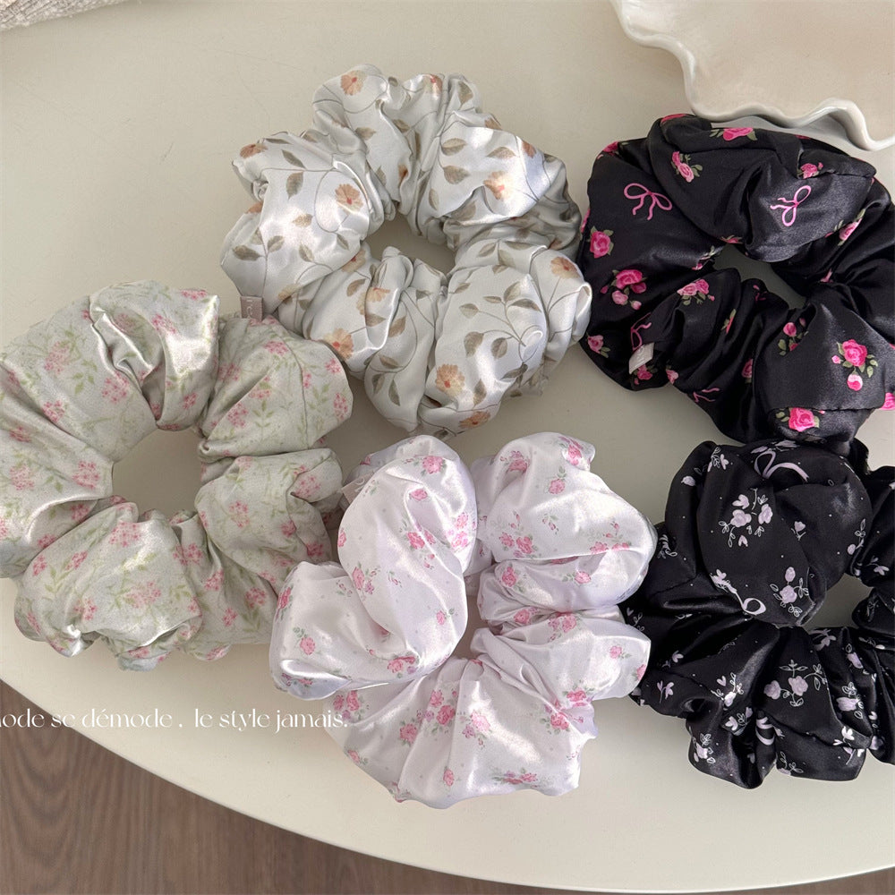 Floral Hair Scrunchie - High Elasticity Cloth Band