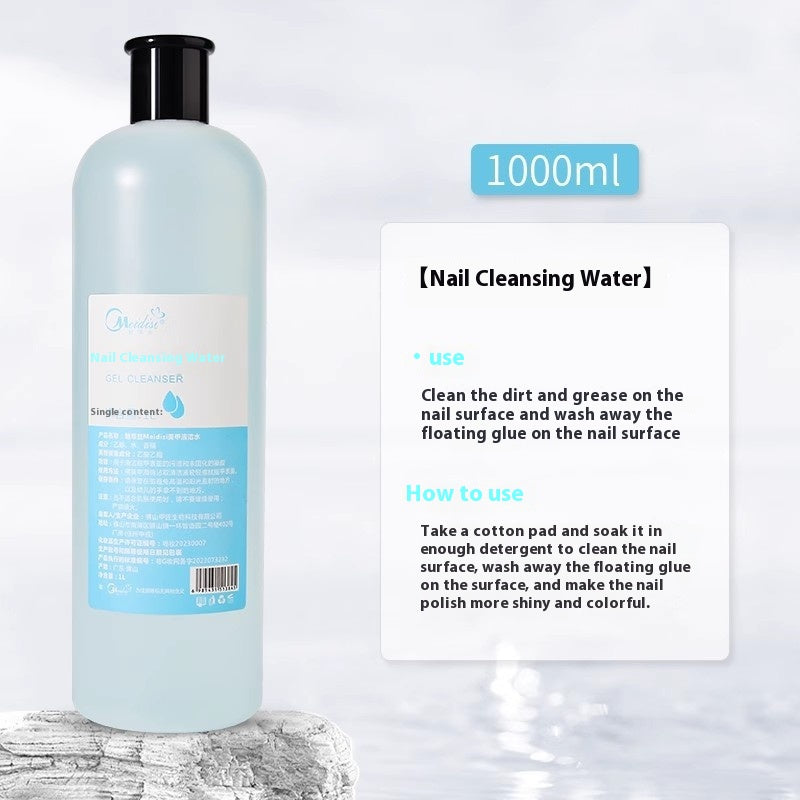 Nail Art Press Bottle Cleaning Solution for Nail Removal & Care - 1000ml
