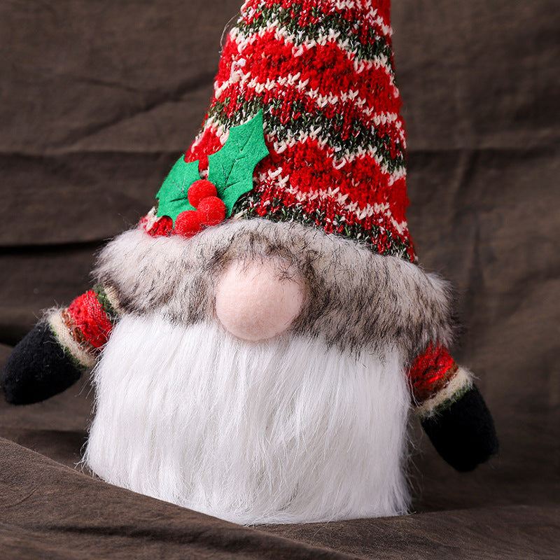 Glowing Knitting Doll Ornaments Christmas Plush Decor Faceless Rudolph