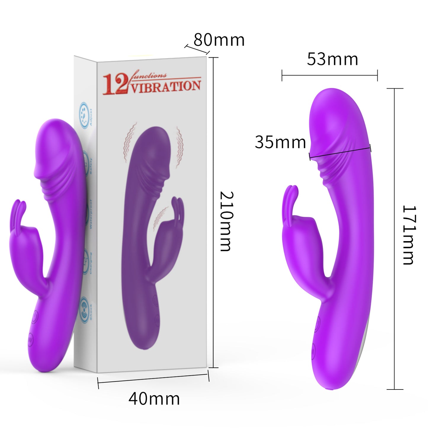 Silicone Rabbit Vibrator - Adult Wellness Vibration Toy