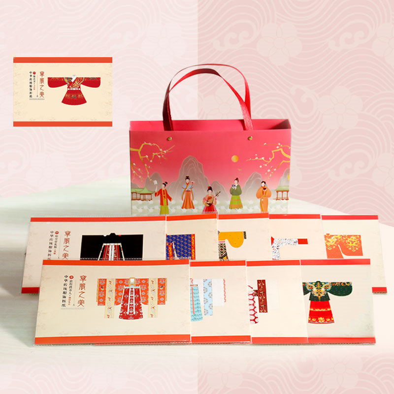 Hanfu Cultural Paper-Cut Origami Craft Kit for Kids - Museum Style