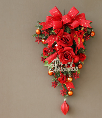 Christmas Wreath Door Wall Hanging Decoration for Festive Home Decor