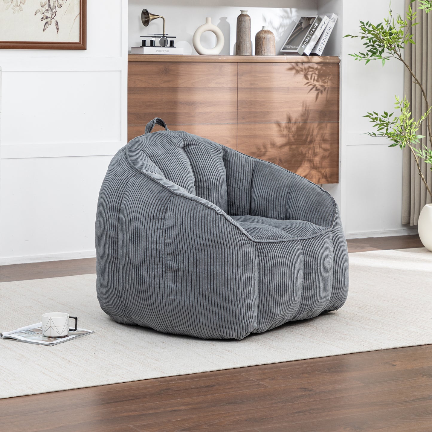 Giant Bean Bag Chair Sofa For Adults Teens, Comfy Corduroy Large