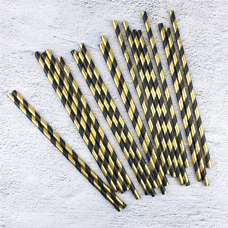 Color Coated Paper Straws - Biodegradable Disposable Drinking Straws for Parties