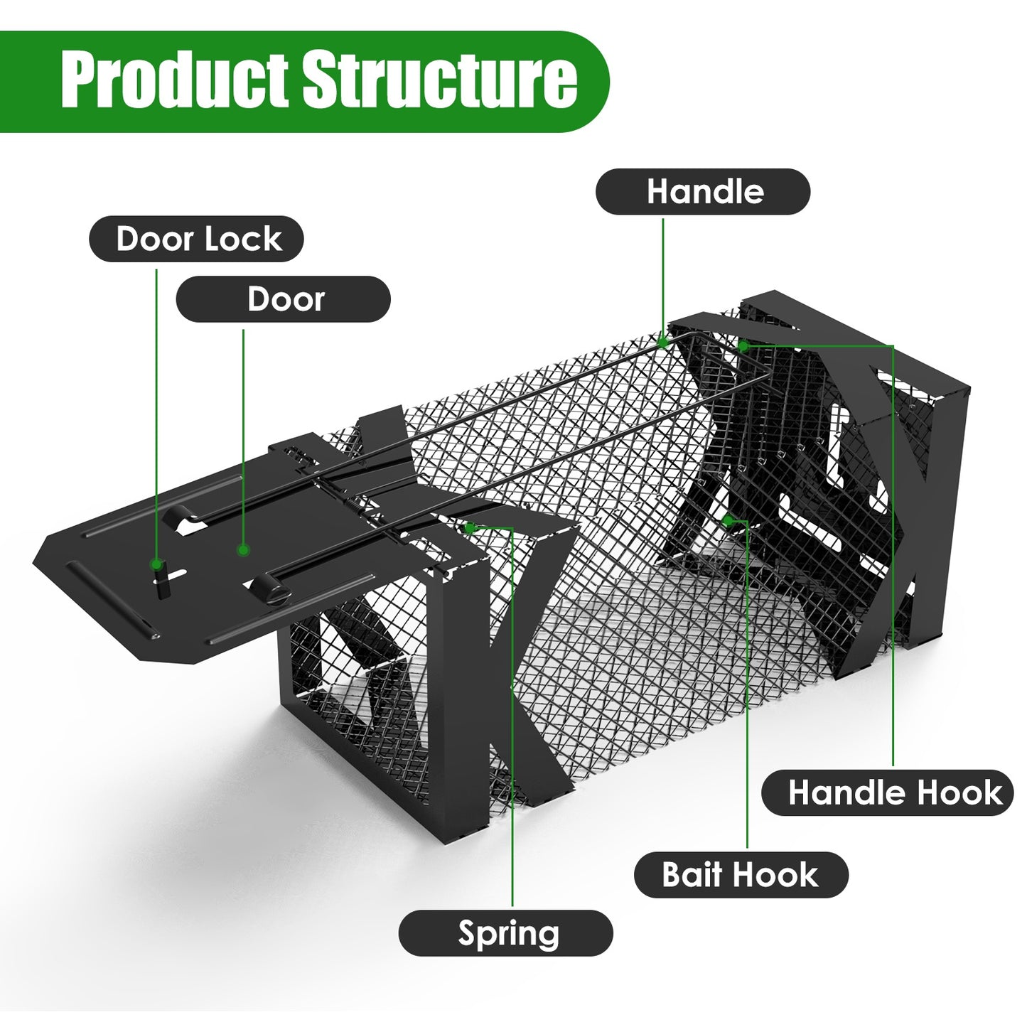 Humane Live Mouse Trap Cage - 2 Pcs Reusable Rodent Traps