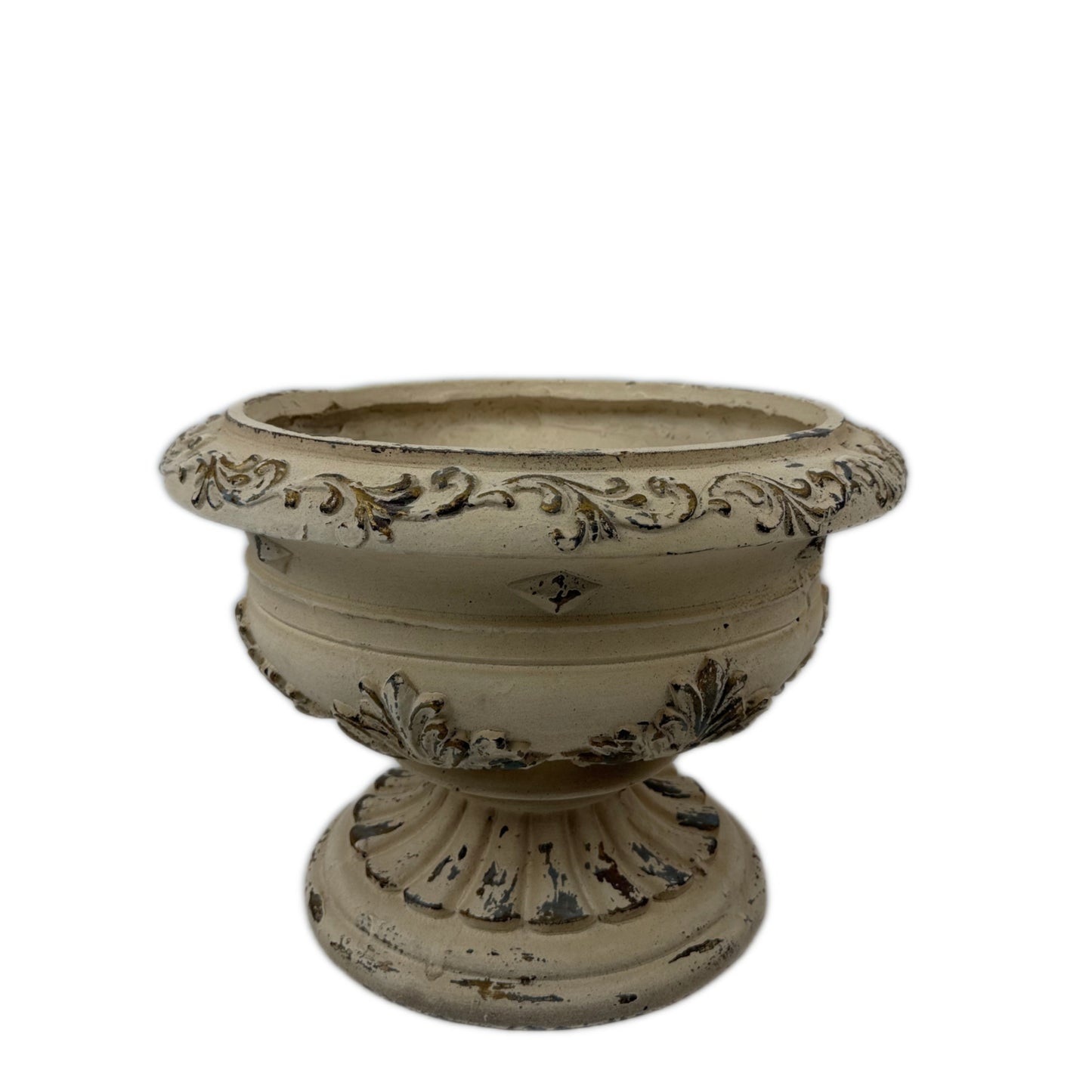 Antique White Garden Planter - 18.11" x 18.11" x 13.18"