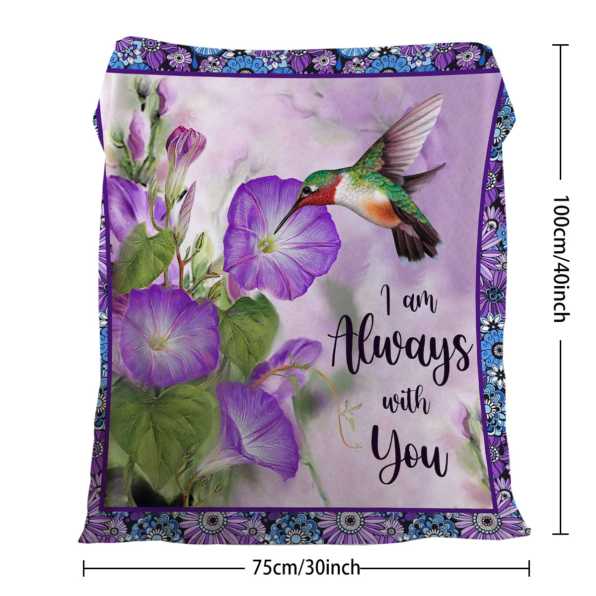 Purple Flannel Blanket - Multi-Size Home Throw for Bed, Sofa & Camping