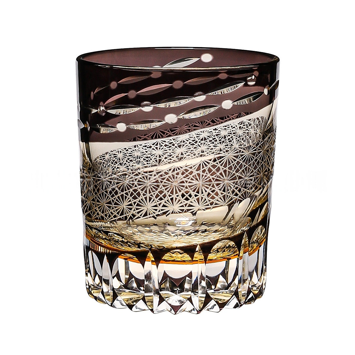 Whiskey Glass Set - Carved Lead-Free Crystal Liquor Drinkware