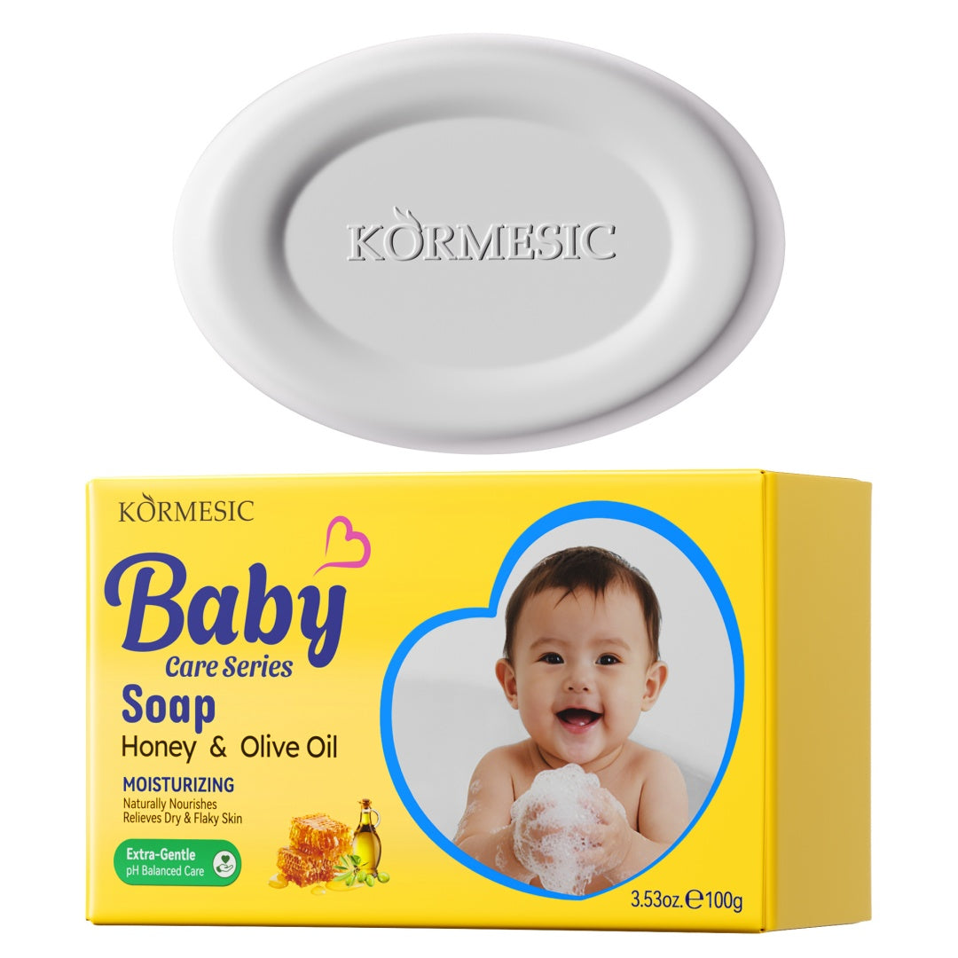 Honey & Olive Oil Baby Soap 100g - Gentle Natural Baby Bath Bar