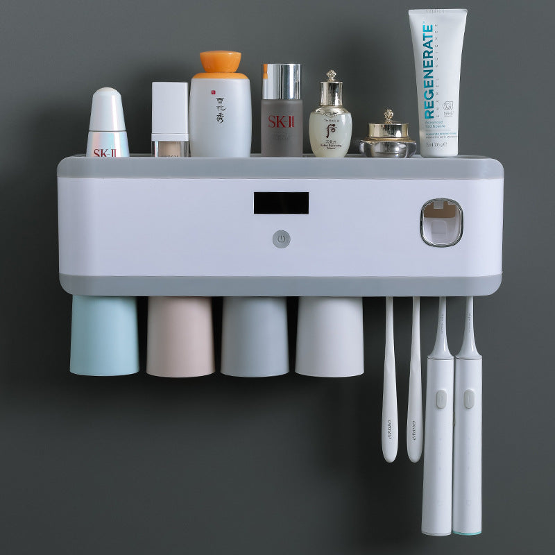 Ultraviolet Sterilizer Toothbrush Holder and Mouthwash Cup Set - Multiple Styles & USB