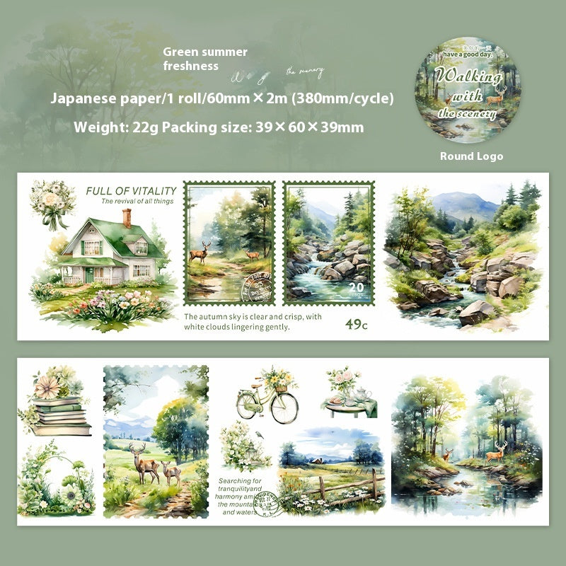 Decorative Landscape Tape Set - 6 Models for DIY Home & Garden Projects