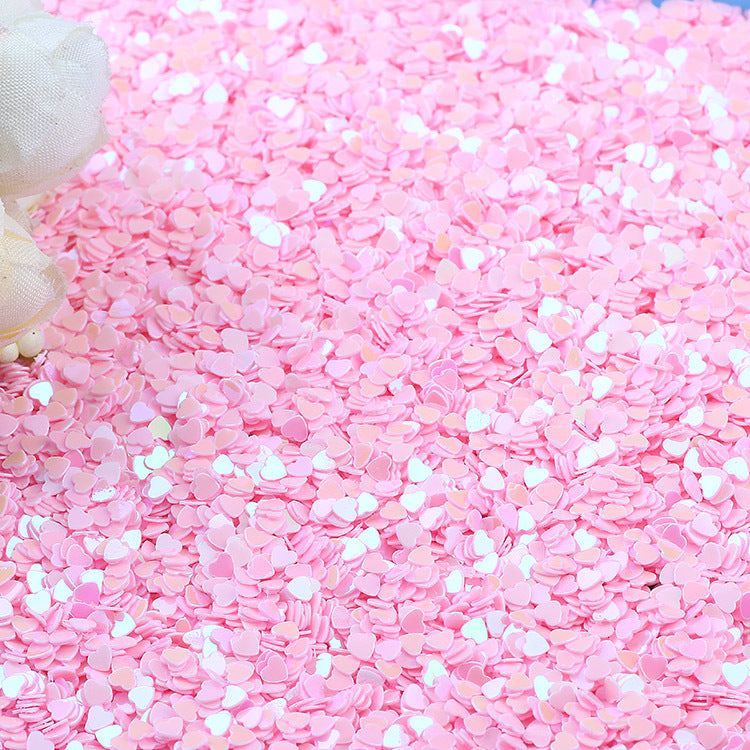 Iridescent Heart-Shaped Sequin Garment Accessories 500g Bulk Pack