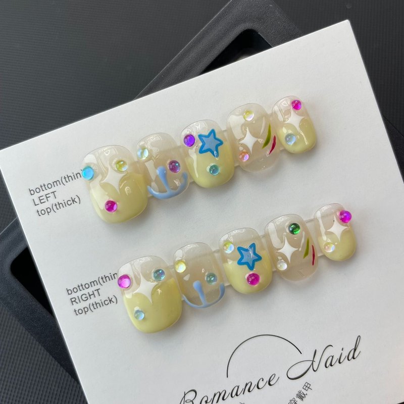 False Nails Press-On Kit with Glue & Prep Pads