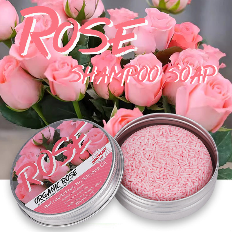 Rose Shampoo Bar 60g Natural Hair Care for Gentle Cleansing