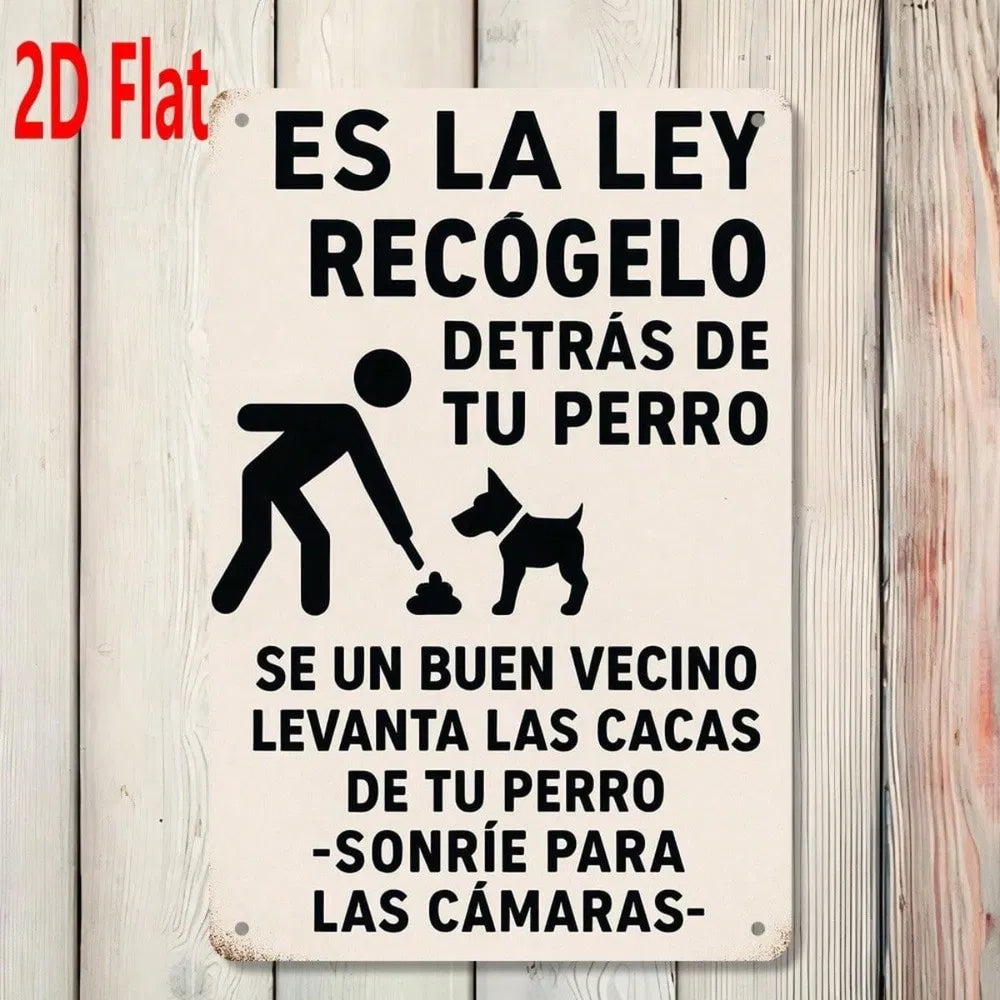 Dog Poop Reminder Sign - Spanish 'Por Favor Limpie El Excremento'