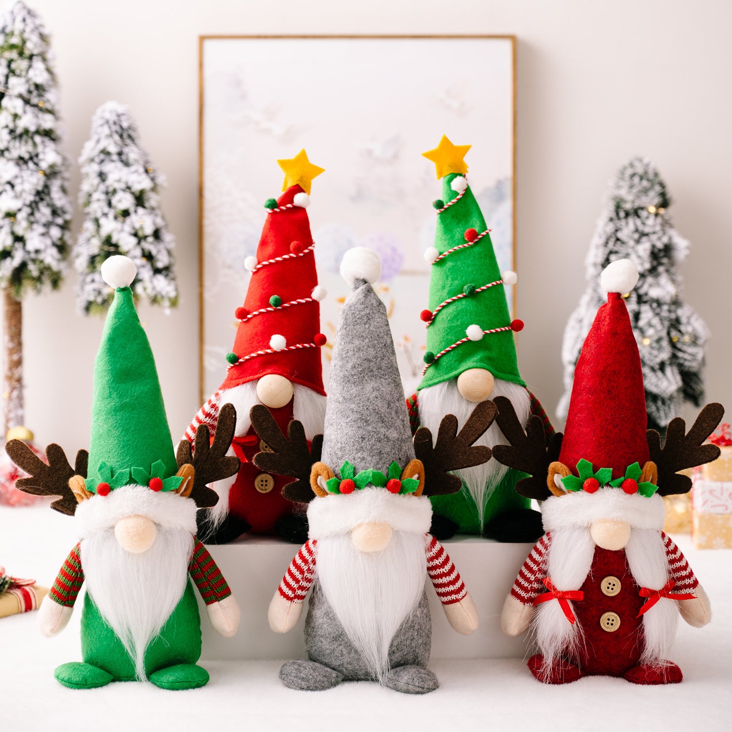 Christmas Doll Decoration Supplies - Holiday Ornaments for Gifts and Festive Decor